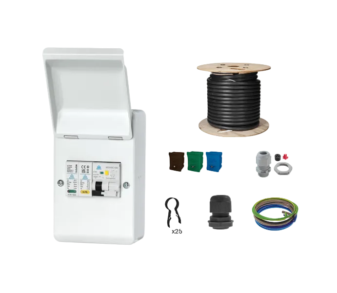 Buy home EV charger electrical installation kit and wiring accessories from ON-EV.