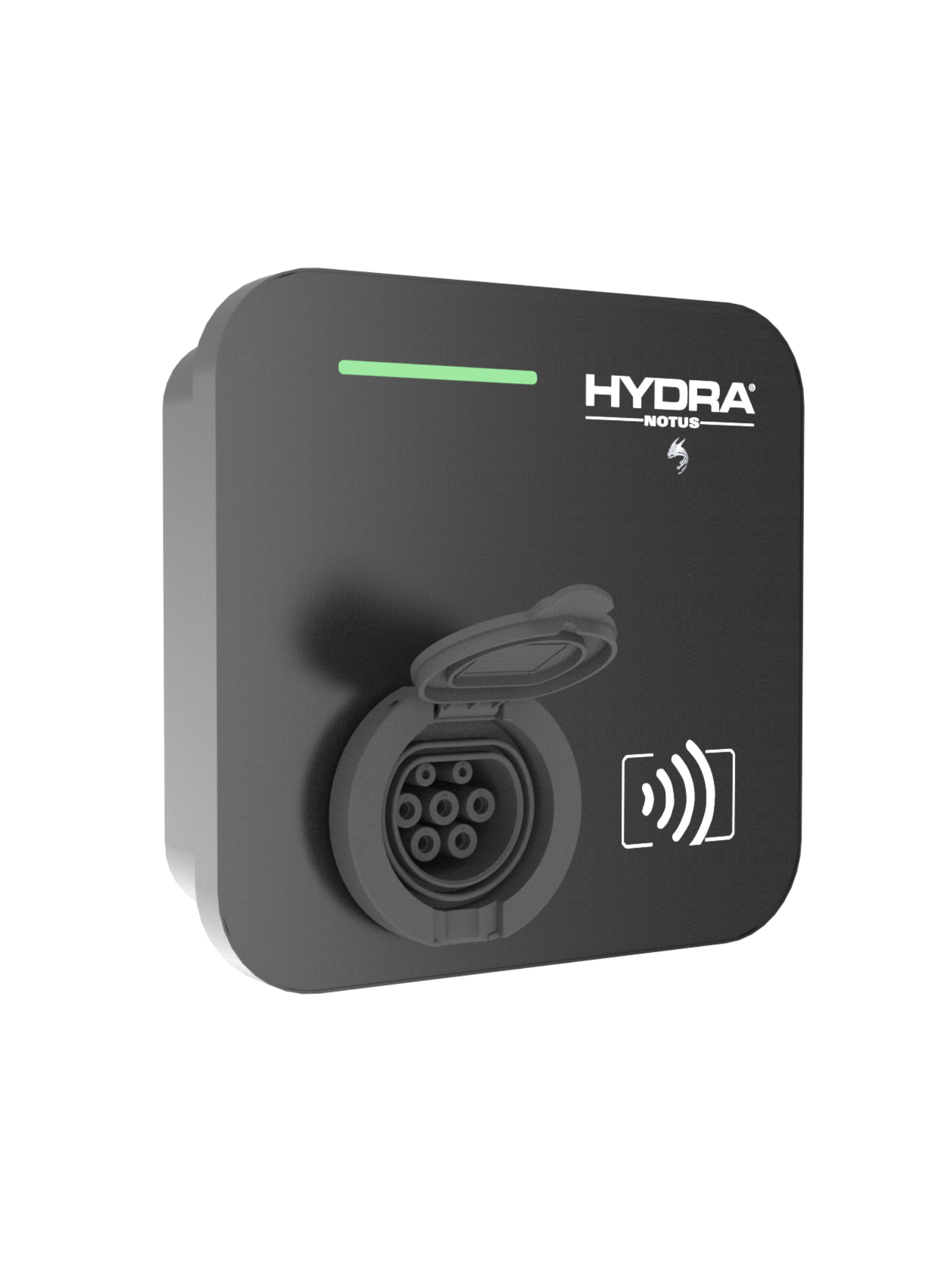 Shop the black Hydra Notus untethered EV charger at ON-EV and view our installation prices.